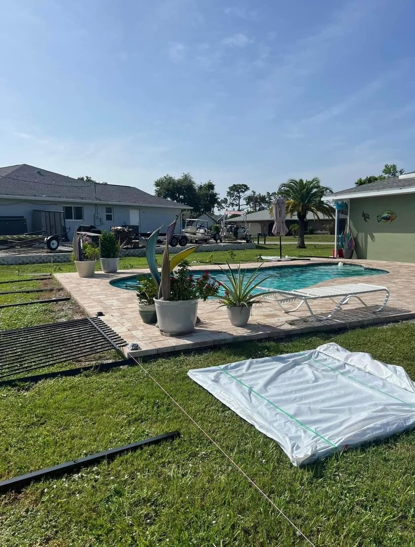 Aluminum Pool Fence - Before