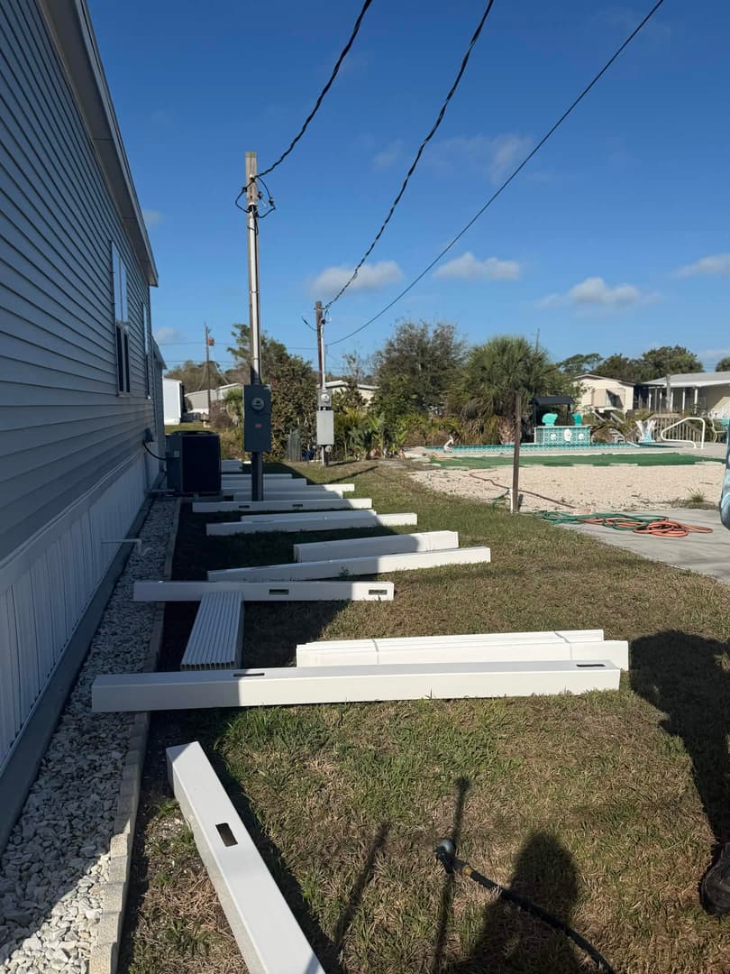 White Vinyl Privacy Fence - Before